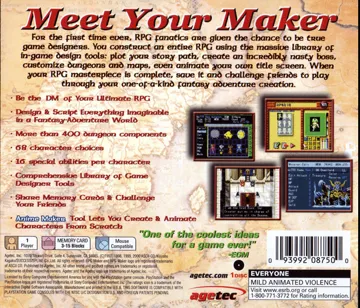 RPG Maker (US) box cover back